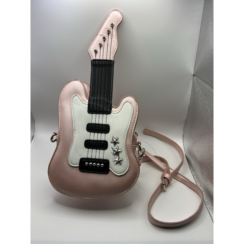 3AM Forever Rock Star 14" Electric Guitar Crossbody Pink Purse READ